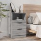 vidaXL Κομοδίνο Γκρι Sonoma από Επεξεργασμένο Ξύλο