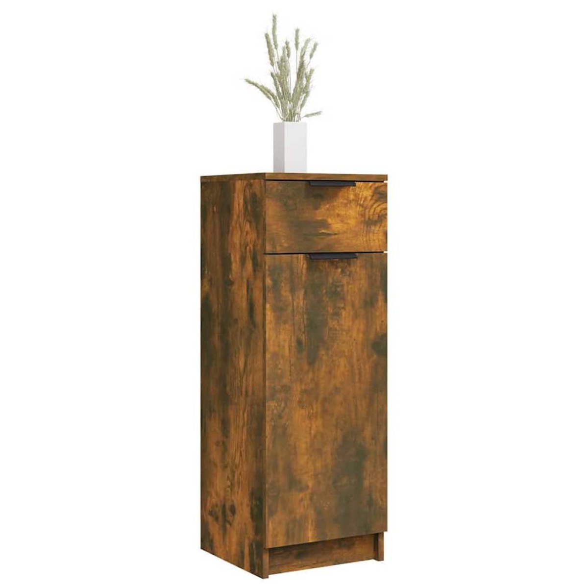 vidaXL Ντουλάπι Μπάνιου Καπνιστή Δρυς 32x34x90 εκ. Επεξεργασμένο Ξύλο