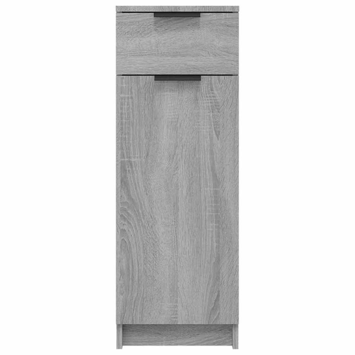 vidaXL Ντουλάπι Μπάνιου Γκρι Sonoma 32x34x90 εκ. Επεξεργασμένο Ξύλο