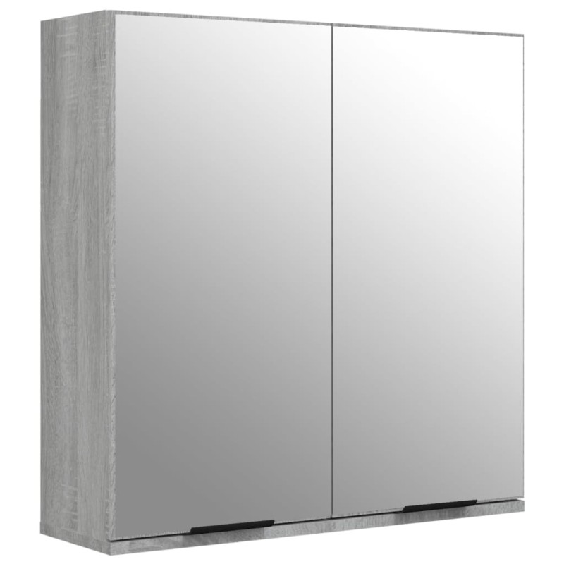 vidaXL Ντουλάπι Μπάνιου με Καθρέφτη Γκρι sonoma 64 x 20 x 67 εκ.