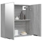 vidaXL Ντουλάπι Μπάνιου με Καθρέφτη Γκρι sonoma 64 x 20 x 67 εκ.