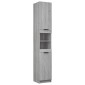 vidaXL Ντουλάπι Μπάνιου Γκρι Sonoma 32x34x188,5 εκ. Επεξεργασμένο Ξύλο