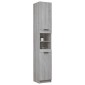 vidaXL Ντουλάπι Μπάνιου Γκρι Sonoma 32x34x188,5 εκ. Επεξεργασμένο Ξύλο