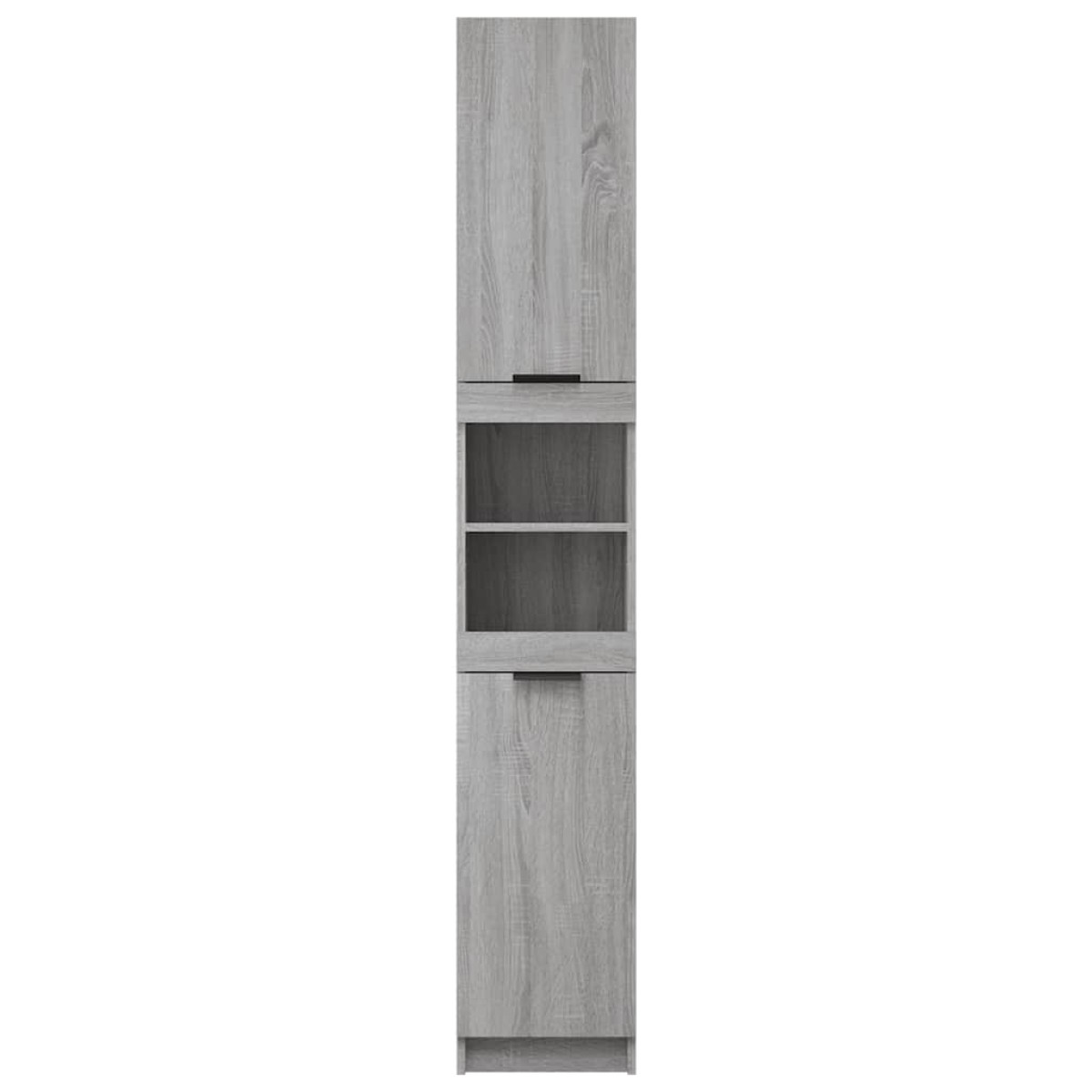 vidaXL Ντουλάπι Μπάνιου Γκρι Sonoma 32x34x188,5 εκ. Επεξεργασμένο Ξύλο