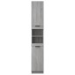vidaXL Ντουλάπι Μπάνιου Γκρι Sonoma 32x34x188,5 εκ. Επεξεργασμένο Ξύλο