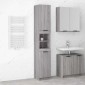 vidaXL Ντουλάπι Μπάνιου Γκρι Sonoma 32x34x188,5 εκ. Επεξεργασμένο Ξύλο