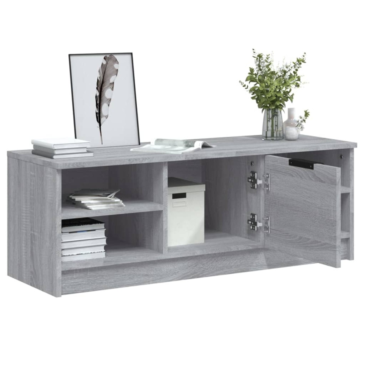 vidaXL Έπιπλο Τηλεόρασης ΓκριSonoma102x35,5x36,5εκ. Επεξεργασμένο Ξύλο