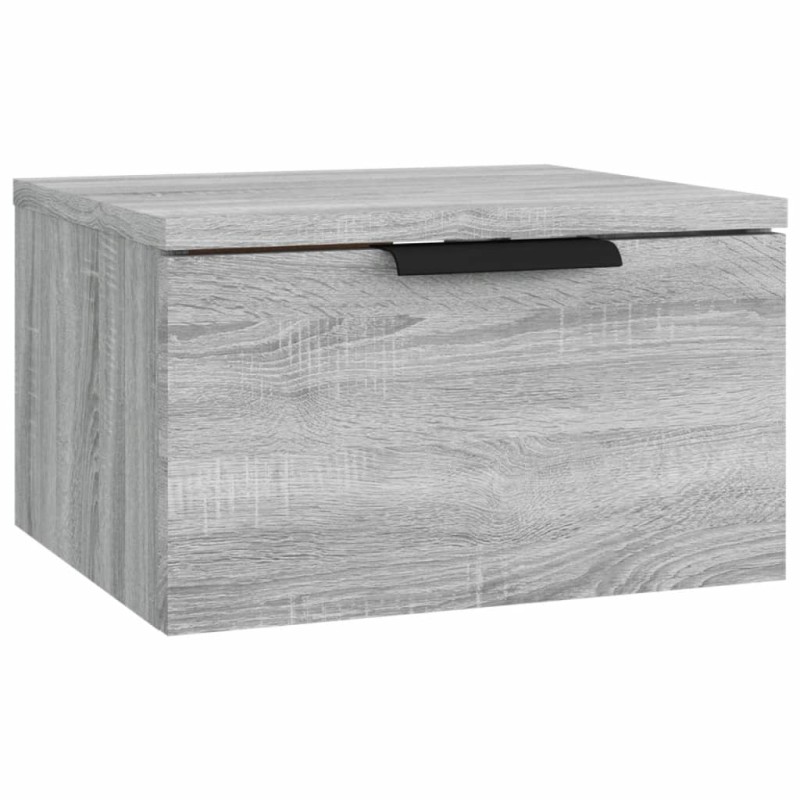 vidaXL Κομοδίνα Γκρι Επιτοίχιο Sonoma 34 x 30 x 20 εκ.