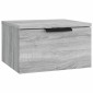 vidaXL Κομοδίνα Γκρι Επιτοίχιο Sonoma 34 x 30 x 20 εκ.