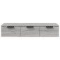 vidaXL Ντουλάπι Τοίχου Γκρι Sonoma102x30x20εκ. Επεξεργασμένο Ξύλο