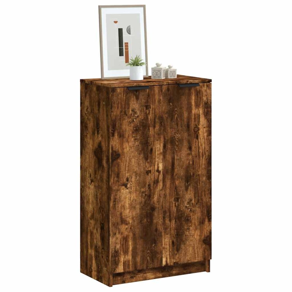 vidaXL Παπουτσοθήκη Καπνιστή Δρυς 59x35x100 εκ. από Επεξεργασμένο Ξύλο
