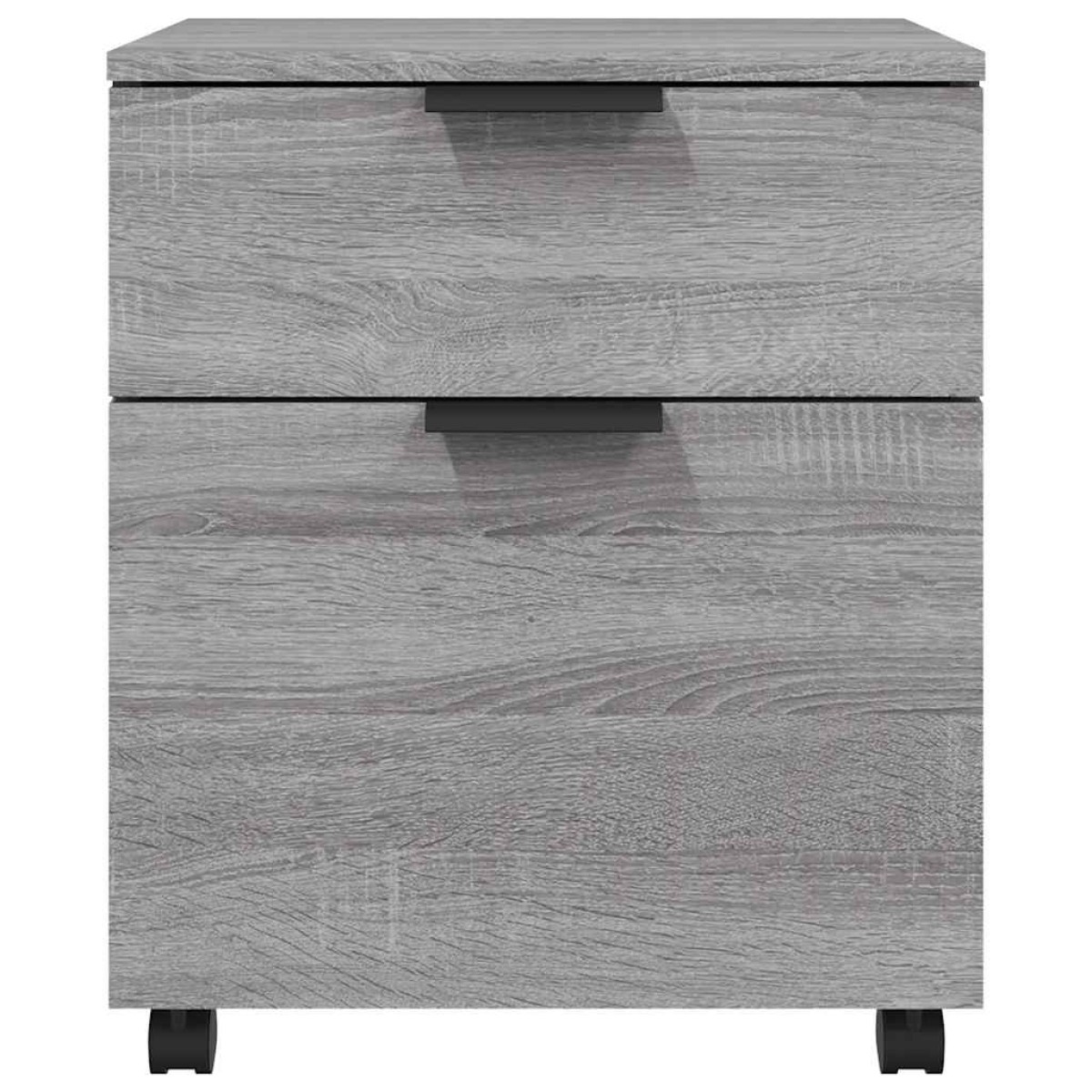 vidaXL Αρχειοθήκη Φορητή Γκρι sonoma45x38x54 εκ. Επεξ. Ξύλο με Ρόδες
