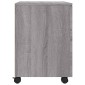 vidaXL Αρχειοθήκη Φορητή Γκρι sonoma45x38x54 εκ. Επεξ. Ξύλο με Ρόδες
