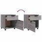 vidaXL Αρχειοθήκη Φορητή Γκρι sonoma45x38x54 εκ. Επεξ. Ξύλο με Ρόδες