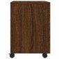 vidaXL Αρχειοθήκη Φορητή Καφέ Δρυς 45x38x54 εκ. Επεξ. Ξύλο με Ρόδες