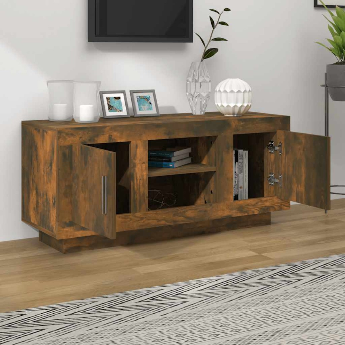 vidaXL Έπιπλο Τηλεόρασης Καπνιστή Δρυς 102x35x45 εκ. Επεξ. Ξύλο