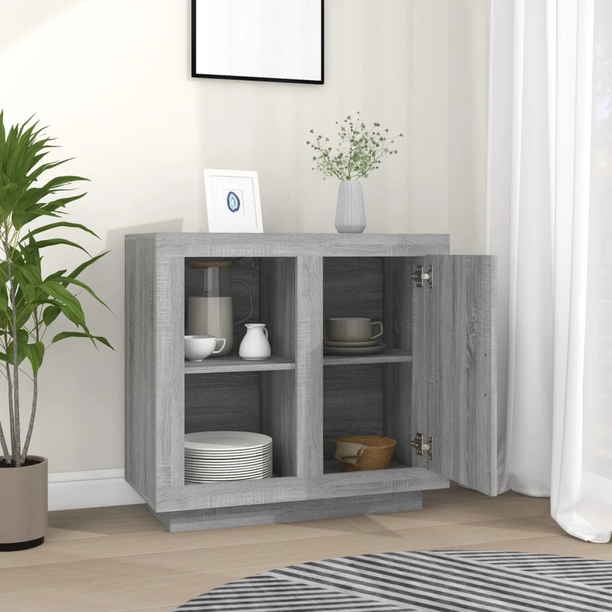 vidaXL Ντουλάπι Γκρι Sonoma 80 x 40 x 75 εκ.