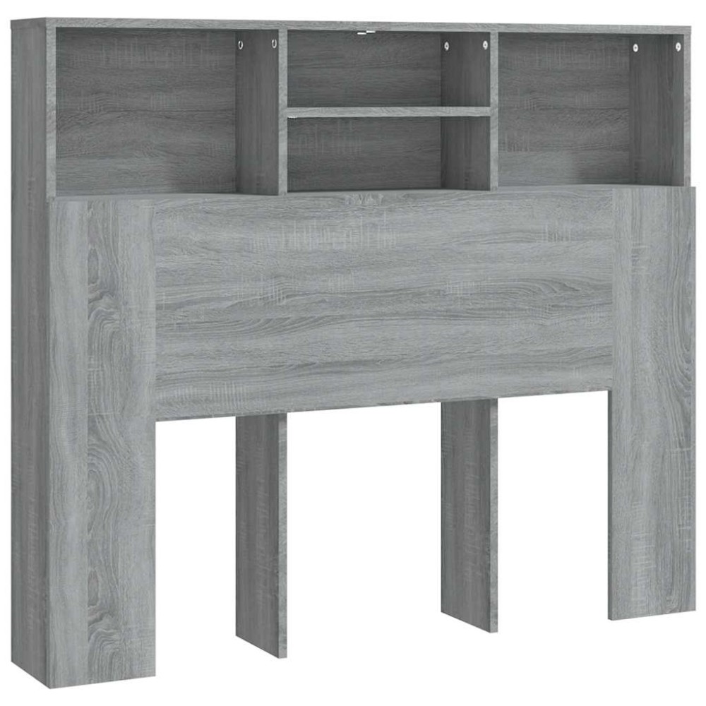 vidaXL Κεφαλάρι Με Αποθηκευτικό Χώρο Γκρι Sonoma 120x19x103,5 εκ.