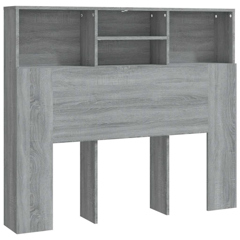 vidaXL Κεφαλάρι Με Αποθηκευτικό Χώρο Γκρι Sonoma 120x19x103,5 εκ.