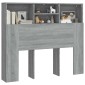 vidaXL Κεφαλάρι Με Αποθηκευτικό Χώρο Γκρι Sonoma 120x19x103,5 εκ.