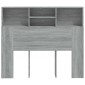 vidaXL Κεφαλάρι Με Αποθηκευτικό Χώρο Γκρι Sonoma 120x19x103,5 εκ.