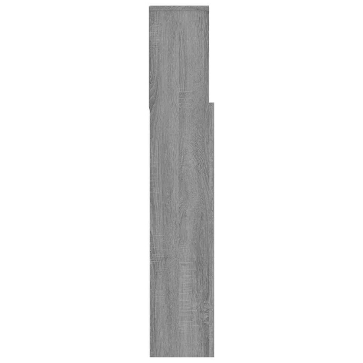 vidaXL Κεφαλάρι Με Αποθηκευτικό Χώρο Γκρι Sonoma 120x19x103,5 εκ.