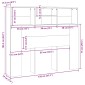 vidaXL Κεφαλάρι Με Αποθηκευτικό Χώρο Γκρι Sonoma 120x19x103,5 εκ.