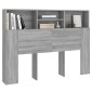 vidaXL Κεφαλάρι Με Αποθηκευτικό Χώρο Γκρι Sonoma 140x19x103,5 εκ.
