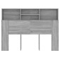 vidaXL Κεφαλάρι Με Αποθηκευτικό Χώρο Γκρι Sonoma 140x19x103,5 εκ.