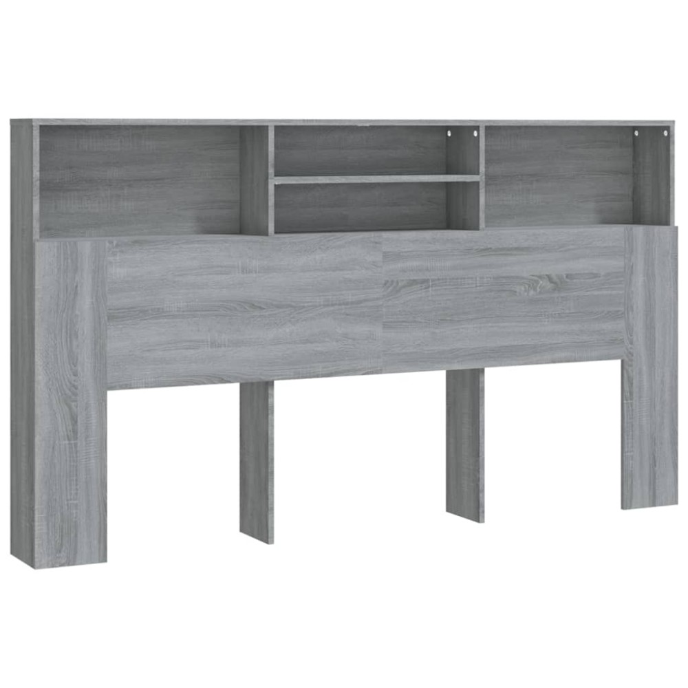 vidaXL Κεφαλάρι Με Αποθηκευτικό Χώρο Γκρι Sonoma 180 x 19 x 103,5 εκ.