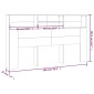 vidaXL Κεφαλάρι Με Αποθηκευτικό Χώρο Γκρι Sonoma 180 x 19 x 103,5 εκ.
