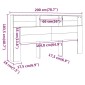 vidaXL Κεφαλάρι Με Αποθηκευτικό Χώρο Γκρι Sonoma 200 x 19 x 103,5 εκ.