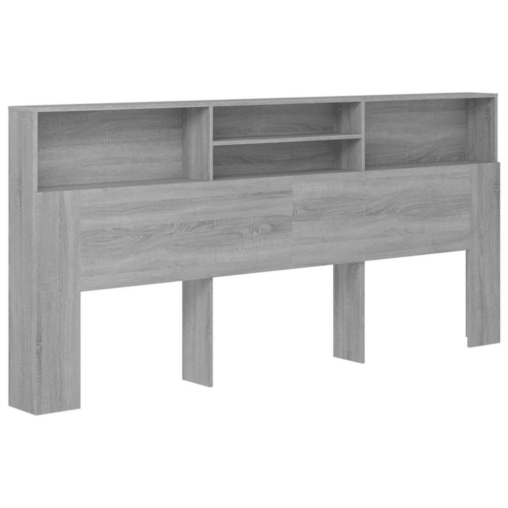 vidaXL Κεφαλάρι Με Αποθηκευτικό Χώρο Γκρι Sonoma 220x19x103,5 εκ.