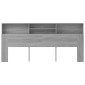 vidaXL Κεφαλάρι Με Αποθηκευτικό Χώρο Γκρι Sonoma 220x19x103,5 εκ.