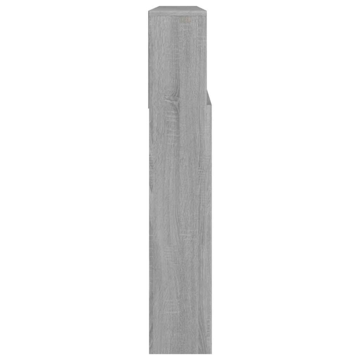 vidaXL Κεφαλάρι Με Αποθηκευτικό Χώρο Γκρι Sonoma 220x19x103,5 εκ.