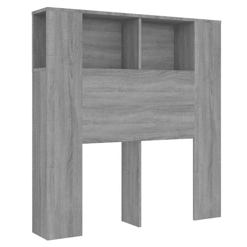 vidaXL Κεφαλάρι Με Αποθηκευτικό Χώρο Γκρι Sonoma 100 x 18,5 x 102,5 εκ