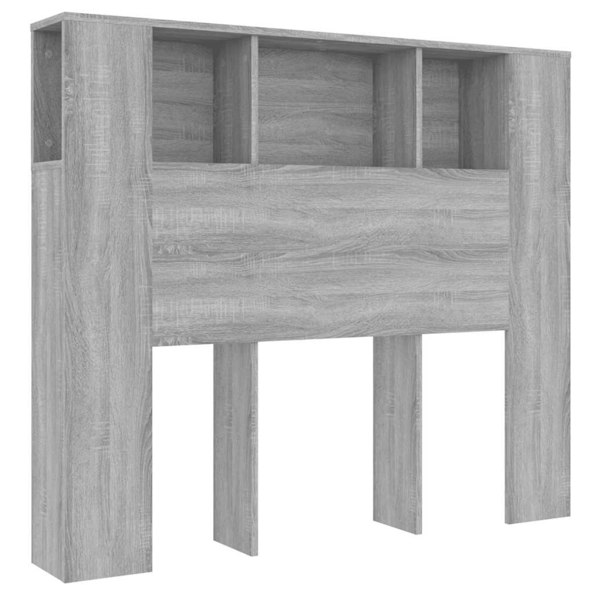 vidaXL Κεφαλάρι Με Αποθηκευτικό Χώρο Γκρι Sonoma 120 x 18,5 x 104,5 εκ