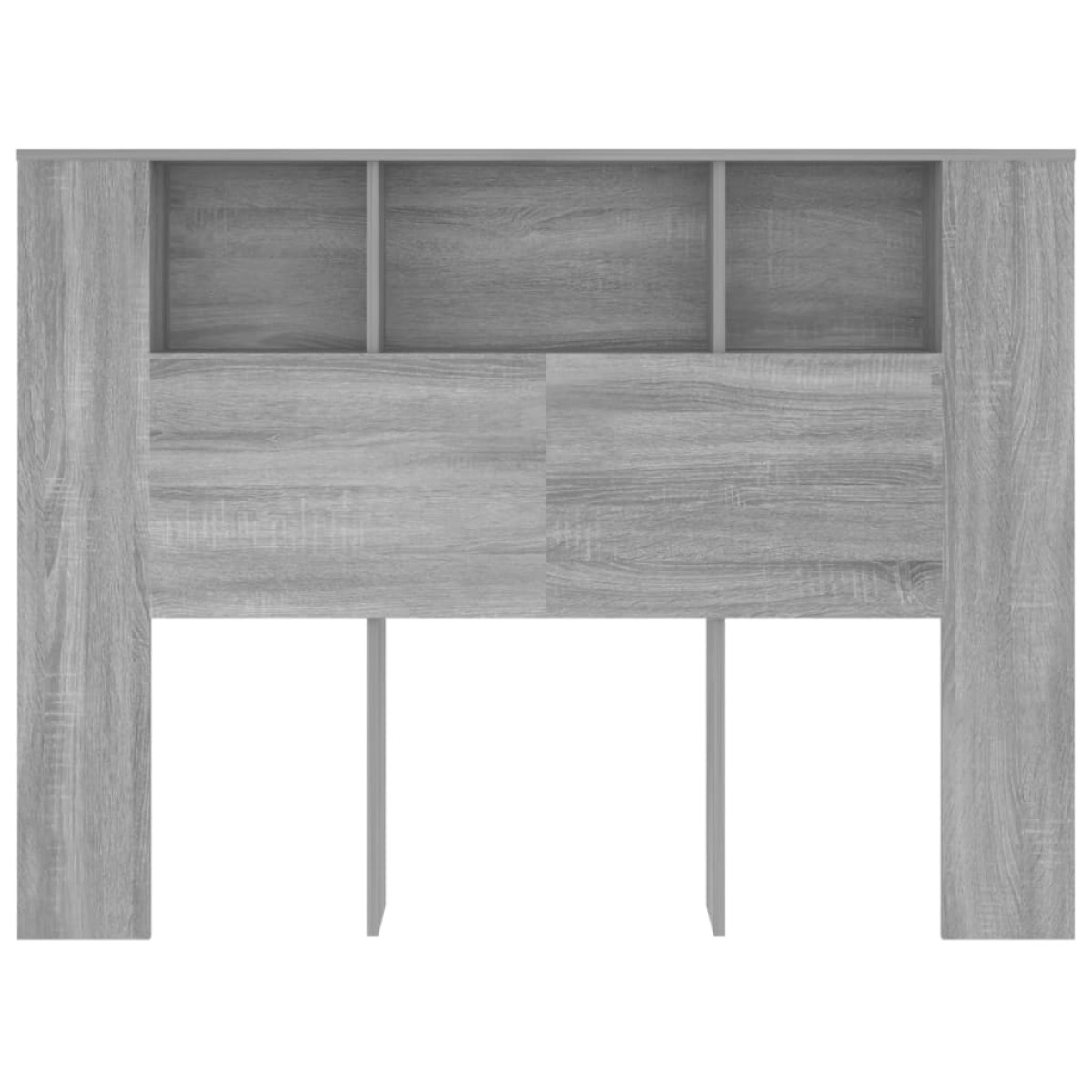 vidaXL Κεφαλάρι Με Αποθηκευτικό Χώρο Γκρι Sonoma 140x18,5x104,5 εκ.