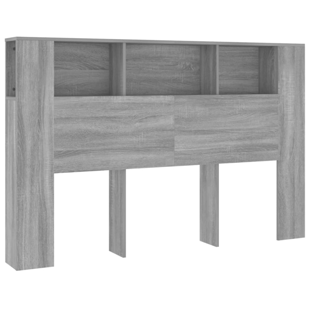 vidaXL Κεφαλάρι Με Αποθηκευτικό Χώρο Γκρι Sonoma 160x18,5x104,5 εκ.