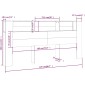 vidaXL Κεφαλάρι Με Αποθηκευτικό Χώρο Γκρι Sonoma 220x18,5x104,5 εκ.