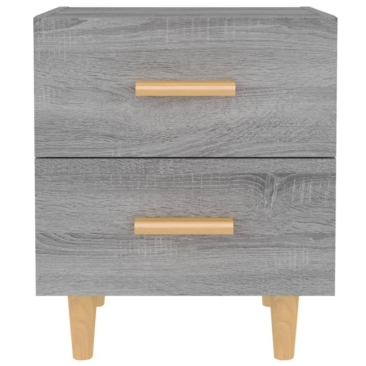 vidaXL Κομοδίνα 2 τεμ. Γκρι Sonoma 40 x 35 x 47,5 εκ.
