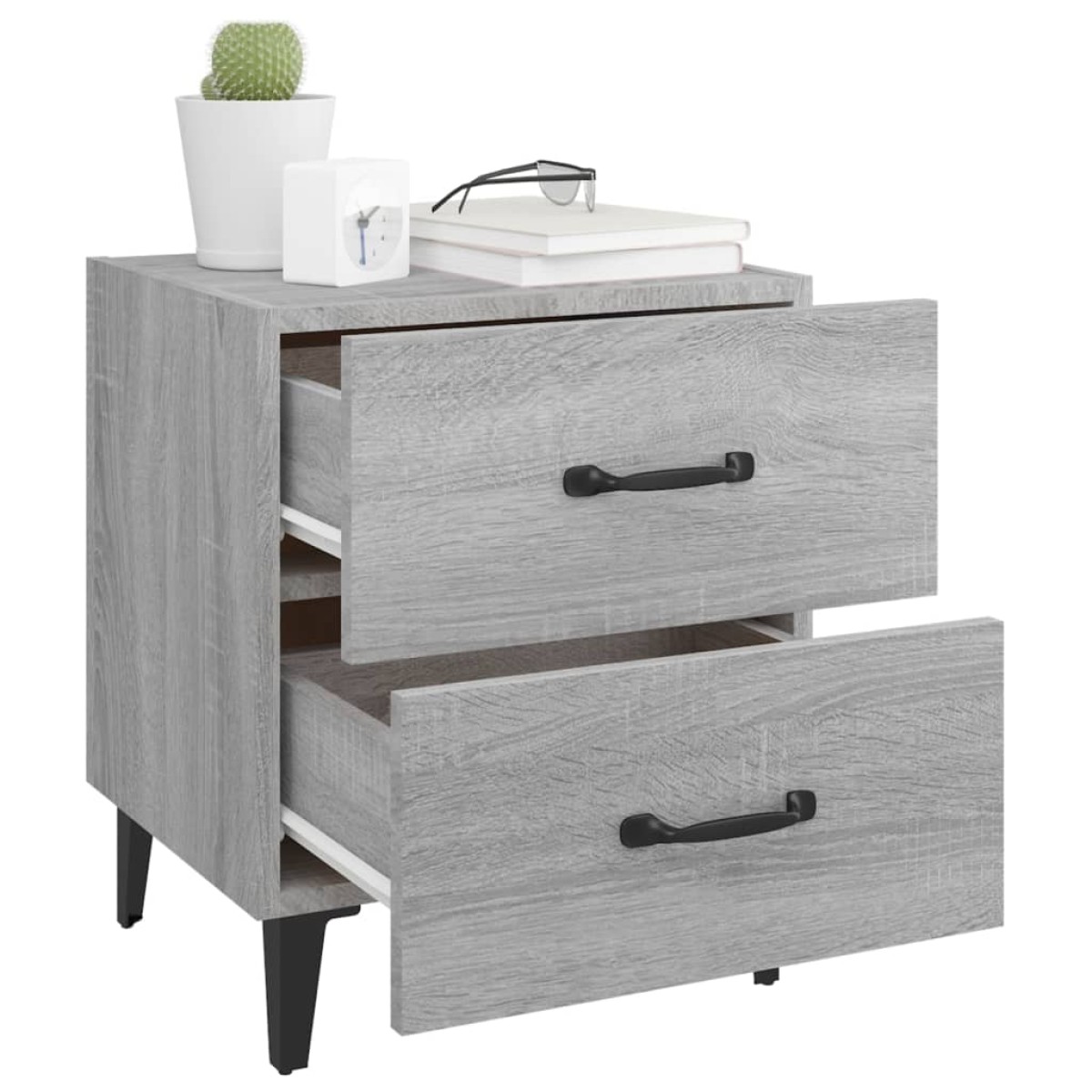 vidaXL Κομοδίνο Γκρι Sonoma 40 x 35 x 47,5 εκ.