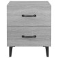 vidaXL Κομοδίνα 2 τεμ. Γκρι Sonoma 40 x 35 x 47,5 εκ.