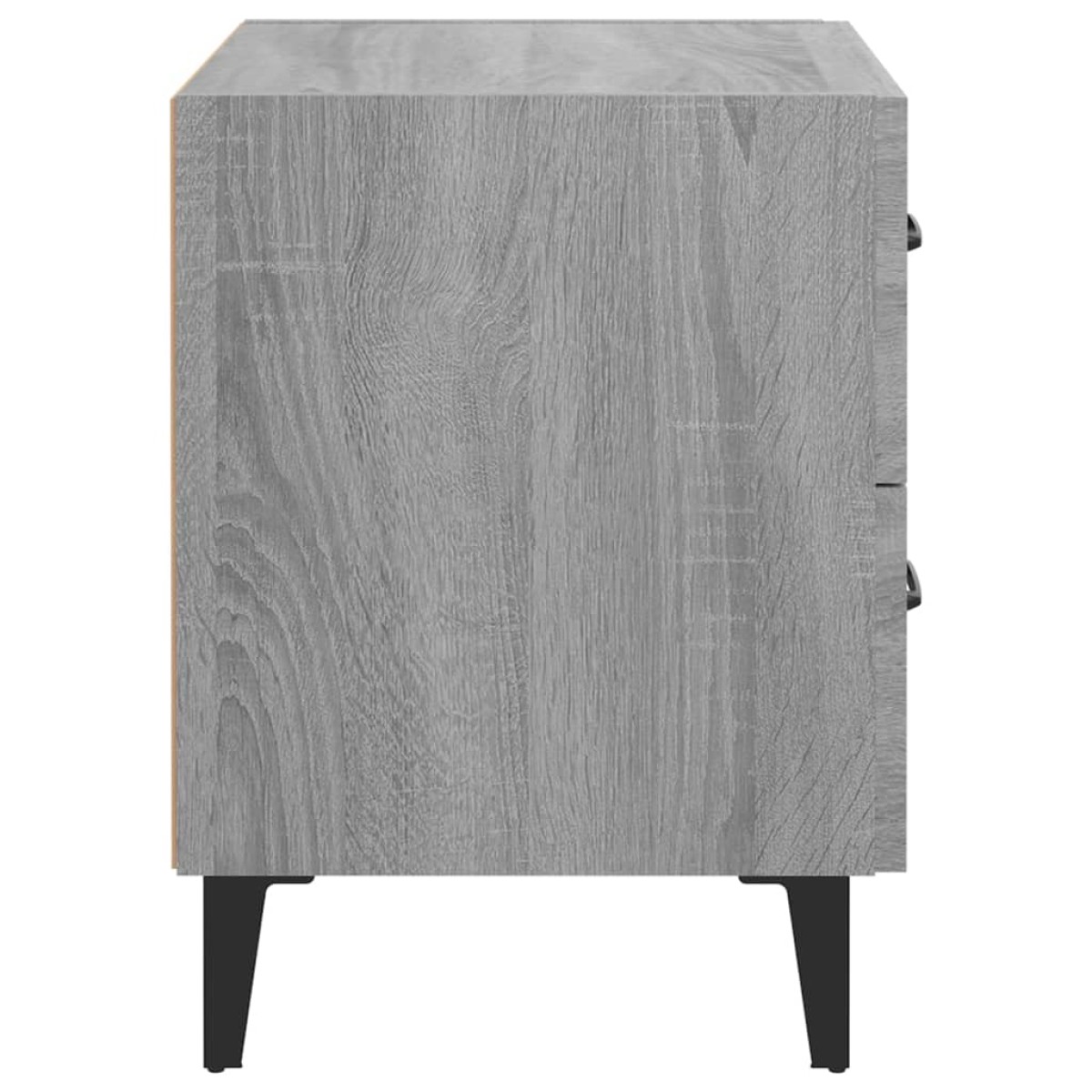 vidaXL Κομοδίνα 2 τεμ. Γκρι Sonoma 40 x 35 x 47,5 εκ.