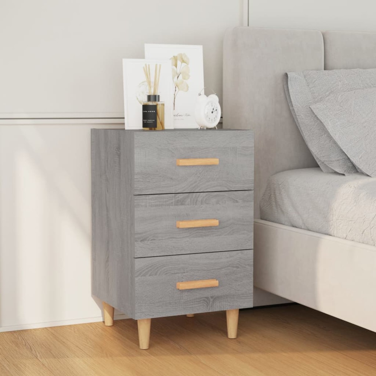 vidaXL Κομοδίνο Γκρι Sonoma 40 x 40 x 66 εκ. από Επεξεργασμένο Ξύλο