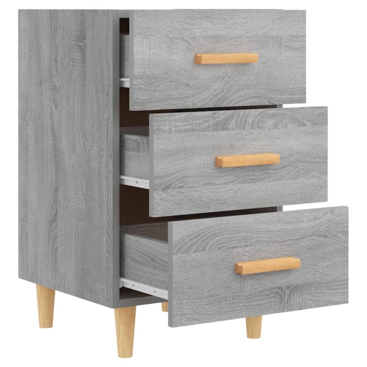 vidaXL Κομοδίνο Γκρι Sonoma 40 x 40 x 66 εκ. από Επεξεργασμένο Ξύλο