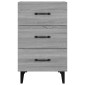 vidaXL Κομοδίνο Γκρι Sonoma 40 x 40 x 66 εκ. από Επεξεργασμένο Ξύλο
