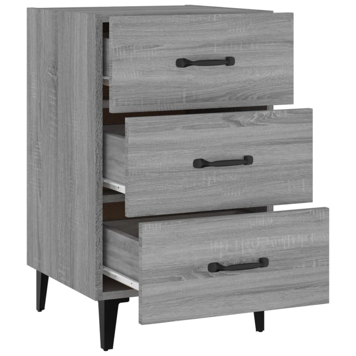 vidaXL Κομοδίνο Γκρι Sonoma 40 x 40 x 66 εκ. από Επεξεργασμένο Ξύλο