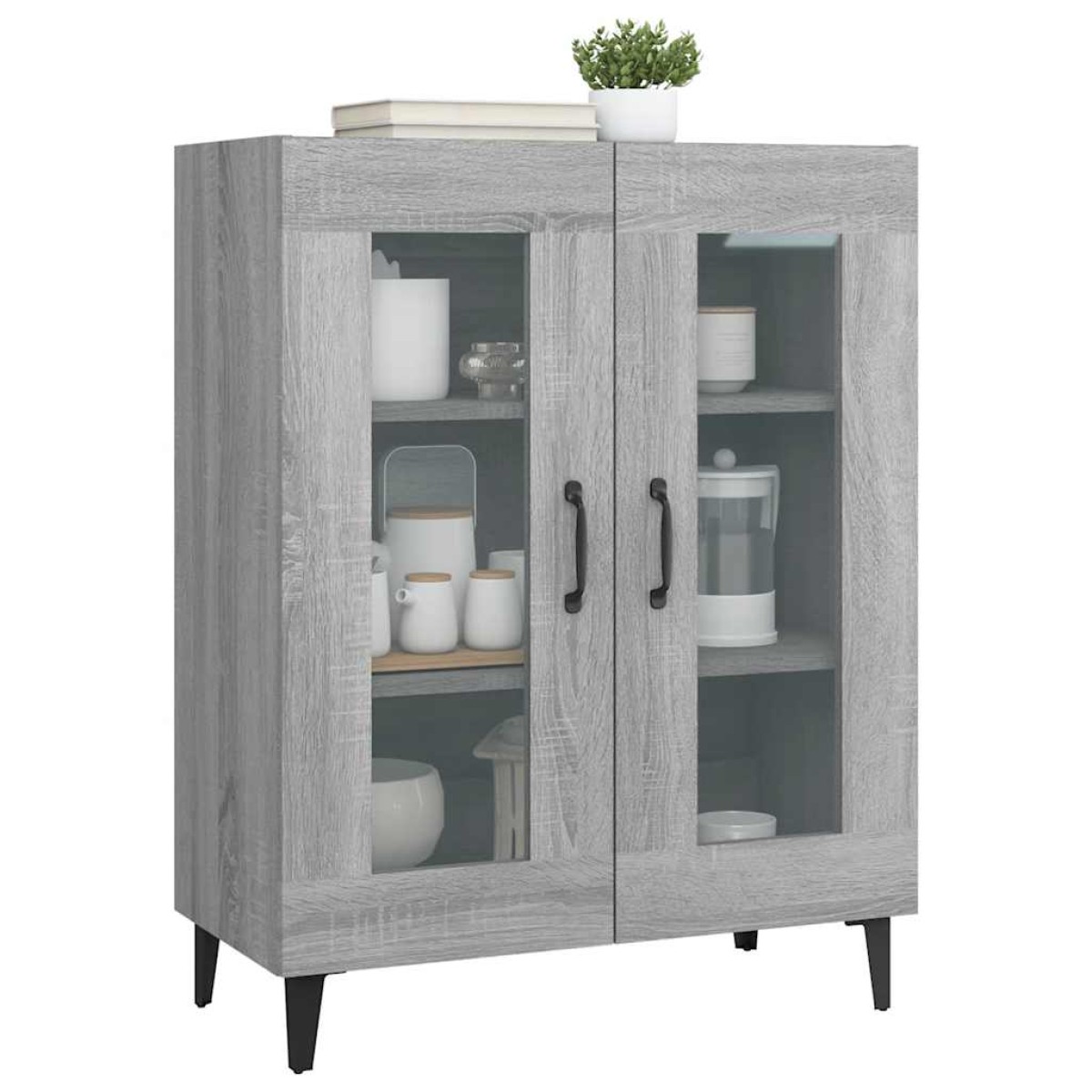 vidaXL Ντουλάπι Γκρι Sonoma 69,5 x 34 x 90 εκ. από Επεξεργασμένο Ξύλο