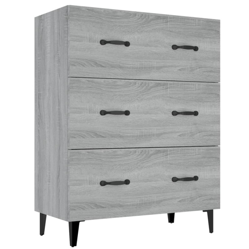 vidaXL Ντουλάπι Γκρι Sonoma 69,5 x 34 x 90 εκ. από Επεξεργασμένο Ξύλο